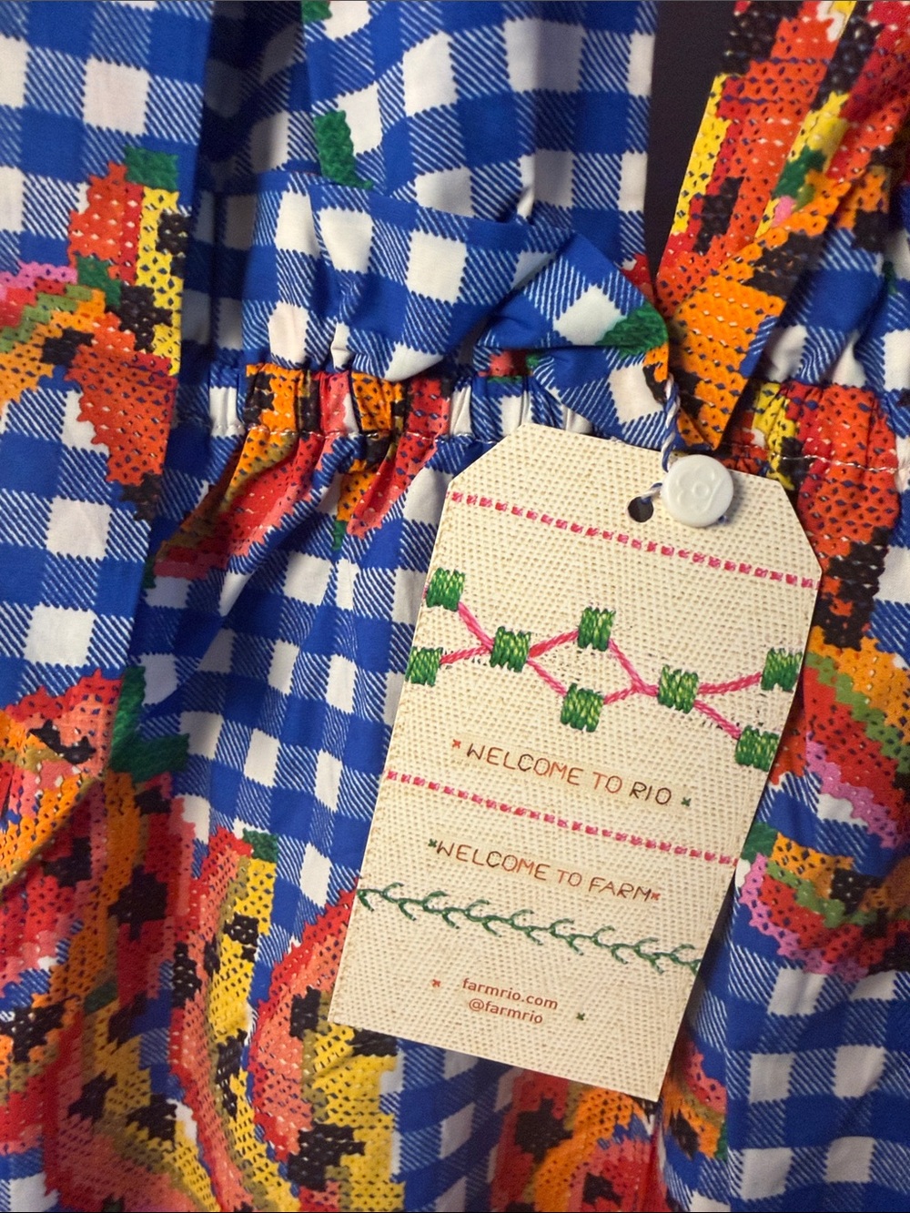 NWT Farm Rio x Anthropologie / Tiered Cotton Maxi Dress / L - Picture 7 of 7